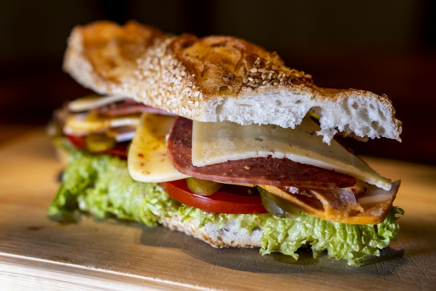 Illustrative gourmet sandwich photograph